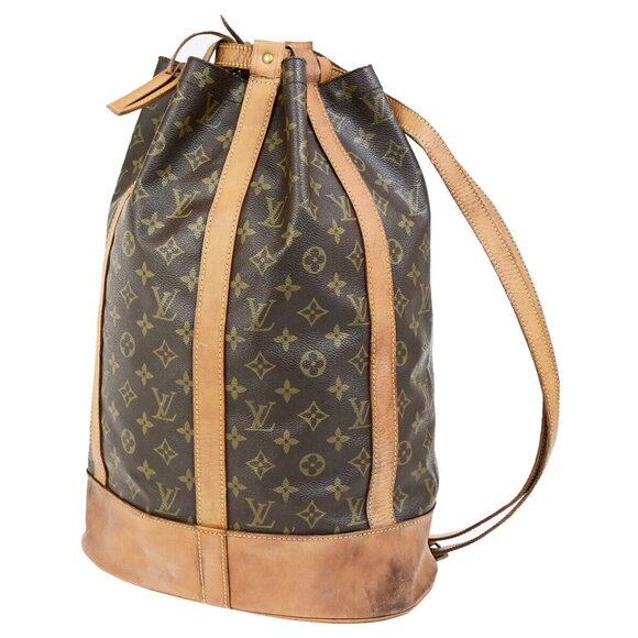 Auth LOUIS VUITTON LV Randonnee GM Shoulder Bag Monogram Leather Brown - Picture 3 of 16